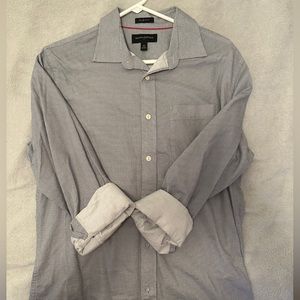 M Light Blue Patterned Banana Republic Slim fit Button Down Shirt